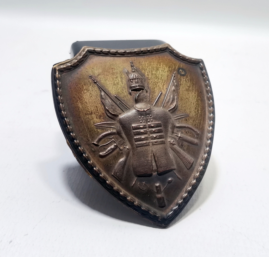 ÜZERİNDE PRİMİTİF OSMANLI DEVLET ARMASI BULUNAN NADİR İLK DÖNEM BÜYÜK BOY PLAKET - APLİK