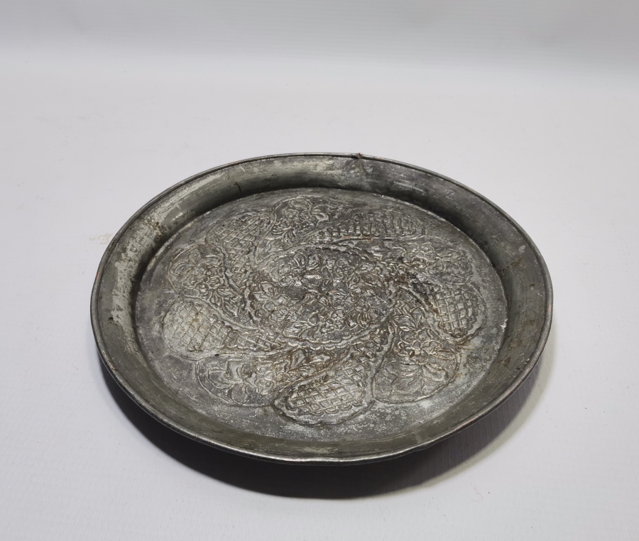 KABARTMA İŞÇİLİKLİ OSMANLI DÖNEMİ NADİR FORMDA BOSNA KAHVE TEPSİSİ