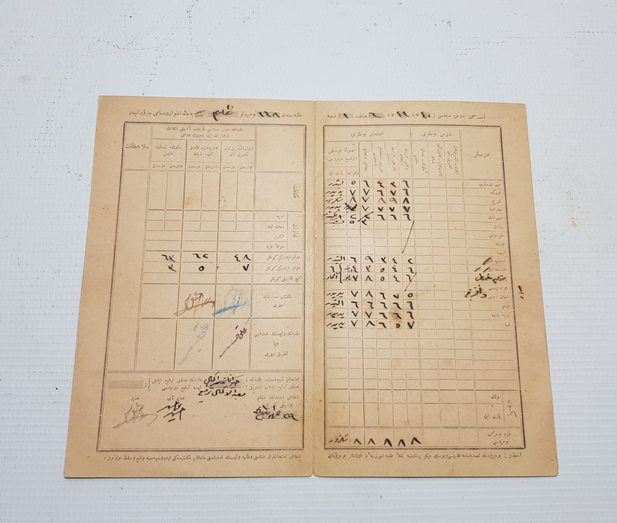 CUMHURİYETİMİZİN İLK KARNESİ