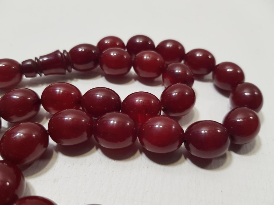 BÜYÜK BOY HARELİ SIKMA KEHRİBAR TESPİH