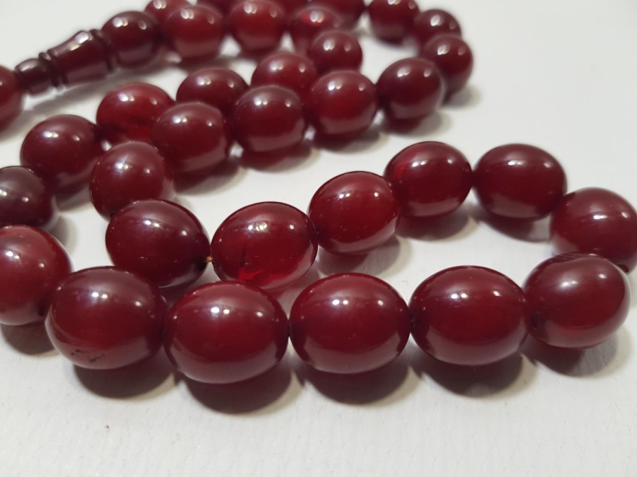 BÜYÜK BOY HARELİ SIKMA KEHRİBAR TESPİH