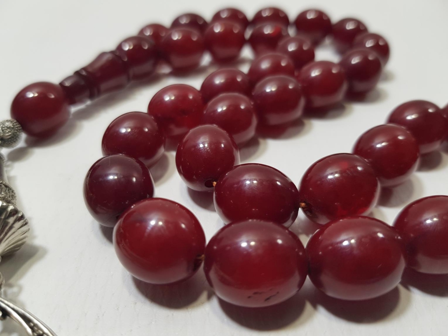 BÜYÜK BOY HARELİ SIKMA KEHRİBAR TESPİH