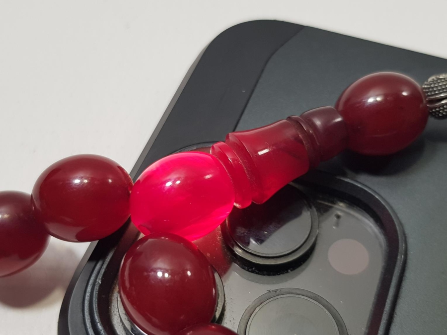 BÜYÜK BOY HARELİ SIKMA KEHRİBAR TESPİH