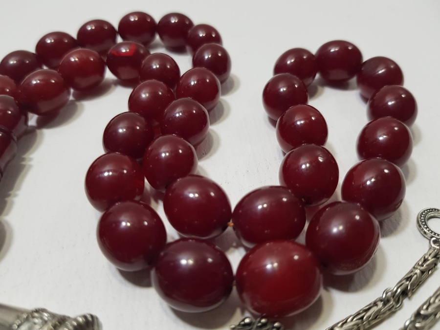 BÜYÜK BOY HARELİ SIKMA KEHRİBAR TESPİH