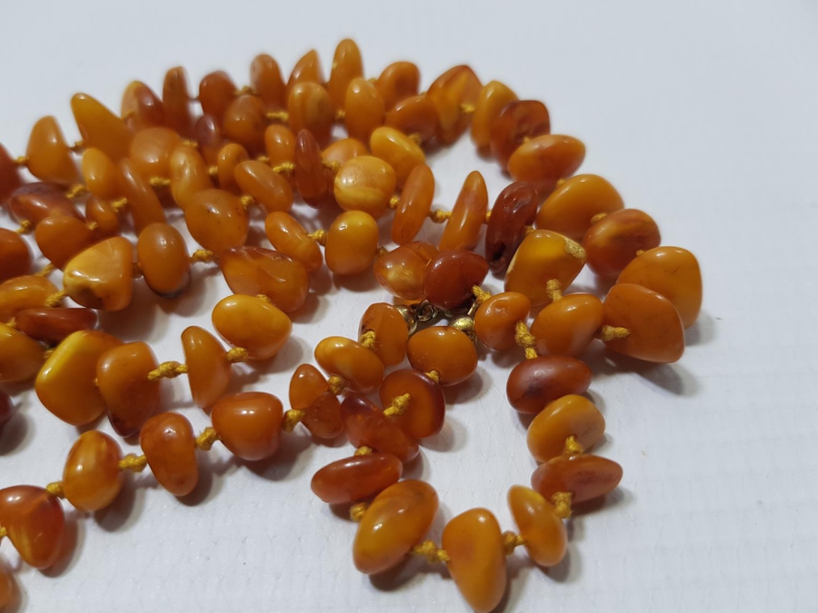 ANTİKA DAMLA KEHRİBAR GERDANLIK