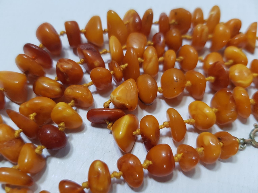 ANTİKA DAMLA KEHRİBAR GERDANLIK