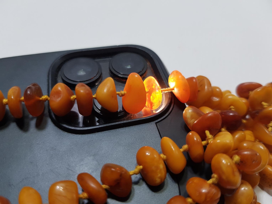 ANTİKA DAMLA KEHRİBAR GERDANLIK