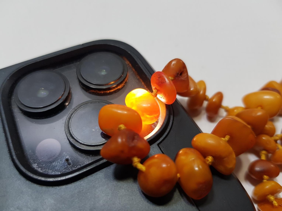 ANTİKA DAMLA KEHRİBAR GERDANLIK