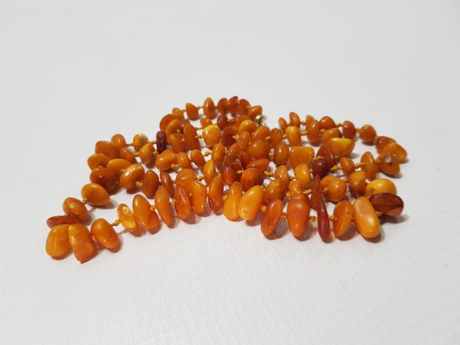 ANTİKA DAMLA KEHRİBAR GERDANLIK