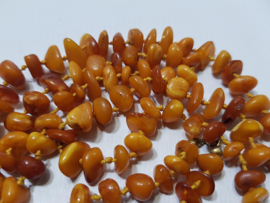 ANTİKA DAMLA KEHRİBAR GERDANLIK