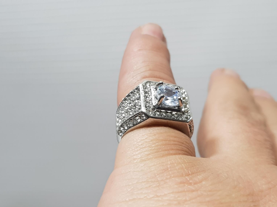 AQUAMARİN VE ZİRKON TAŞLI BİJUTERİ YÜZÜK