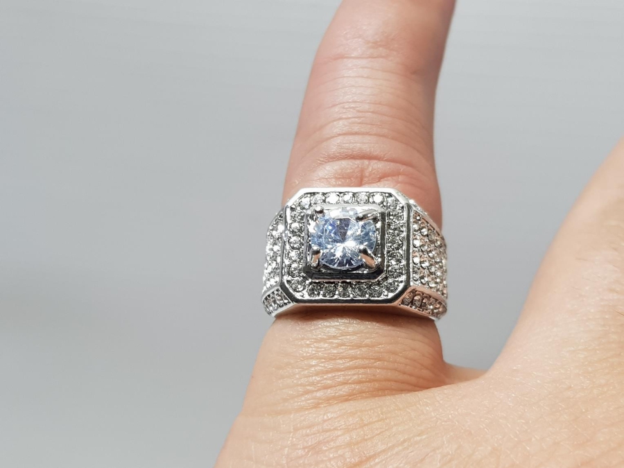 AQUAMARİN VE ZİRKON TAŞLI BİJUTERİ YÜZÜK