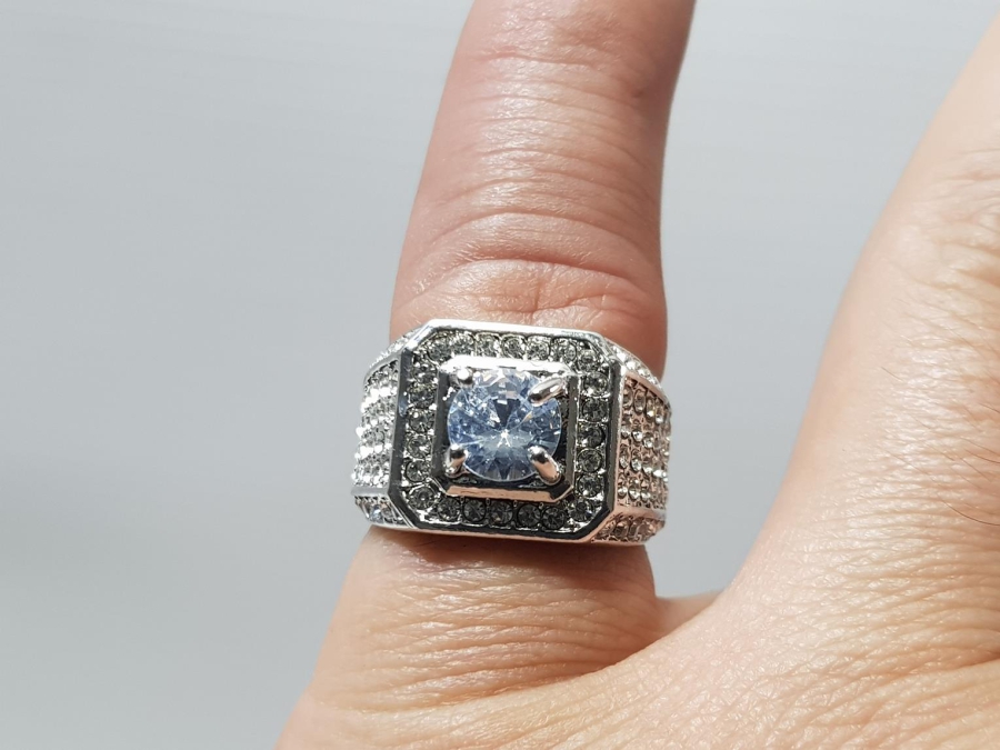 AQUAMARİN VE ZİRKON TAŞLI BİJUTERİ YÜZÜK