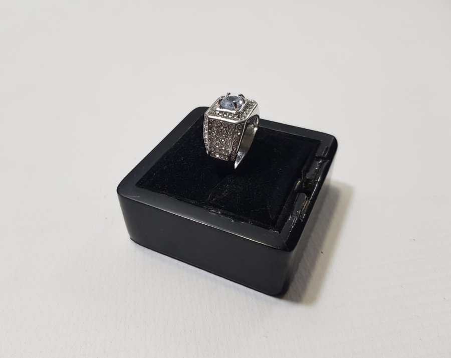 AQUAMARİN VE ZİRKON TAŞLI BİJUTERİ YÜZÜK