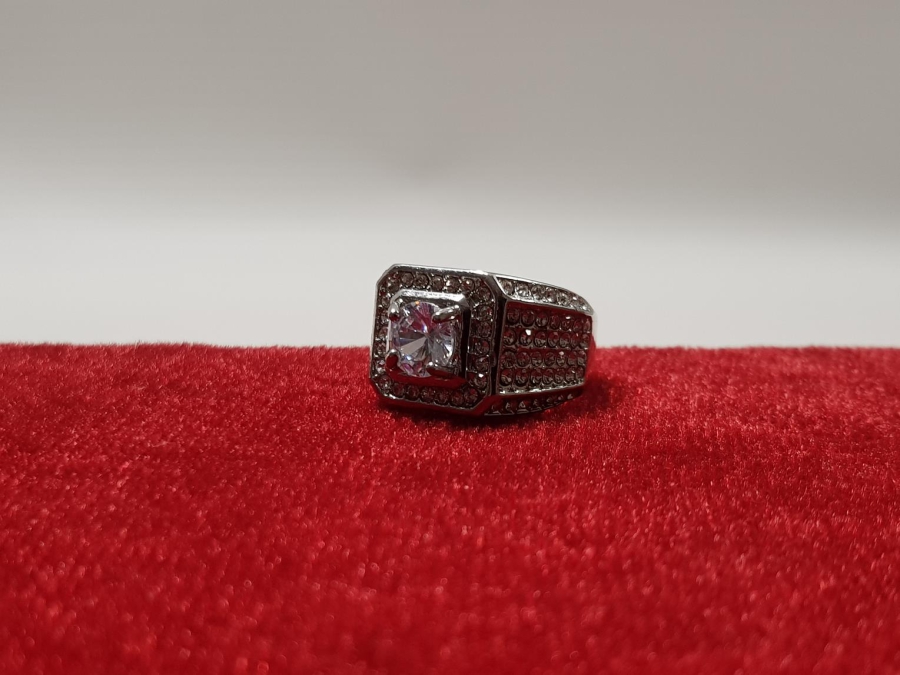 AQUAMARİN VE ZİRKON TAŞLI BİJUTERİ YÜZÜK