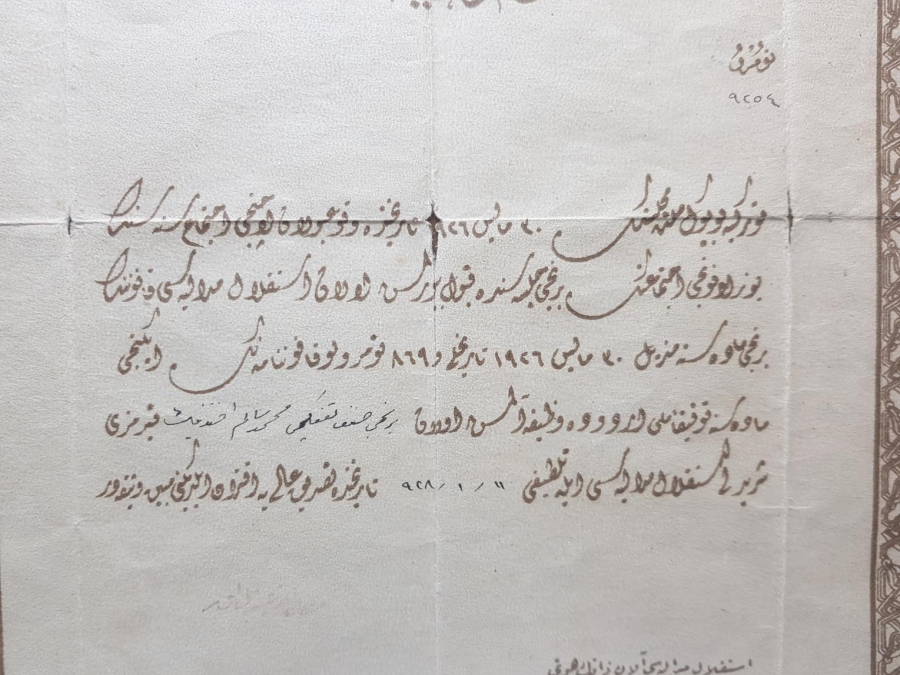 OSMANLICA İSTİKLAL MADALYASI BERATI