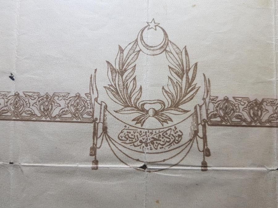 OSMANLICA İSTİKLAL MADALYASI BERATI