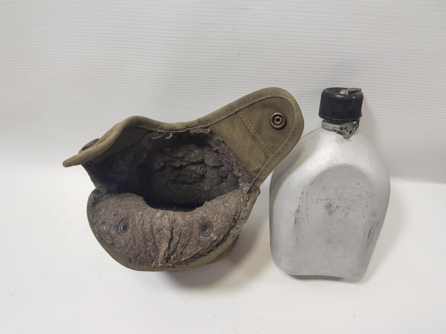 2. DÜNYA SAVAŞI ORİJİNAL KILIFINDA ASKER MATARASI