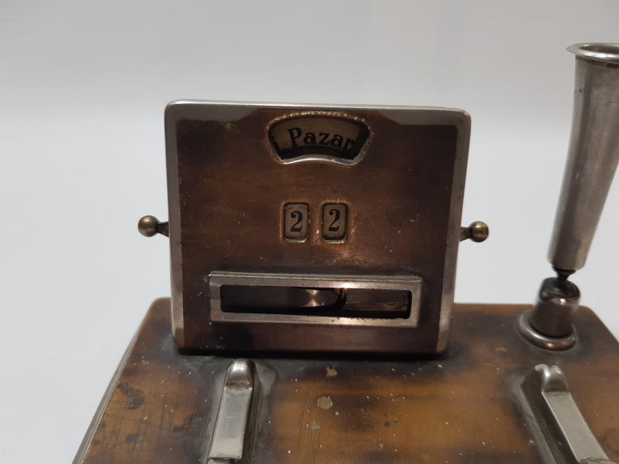 ANTİKA MASAÜSTÜ TAKVİMLİ KALEMLİK