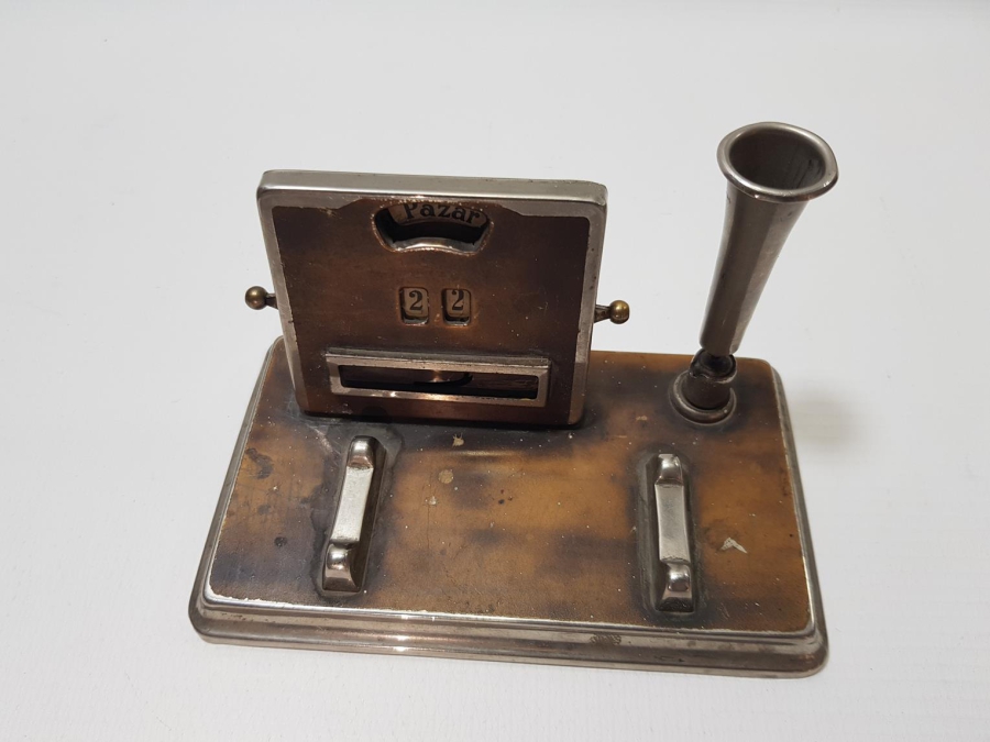 ANTİKA MASAÜSTÜ TAKVİMLİ KALEMLİK