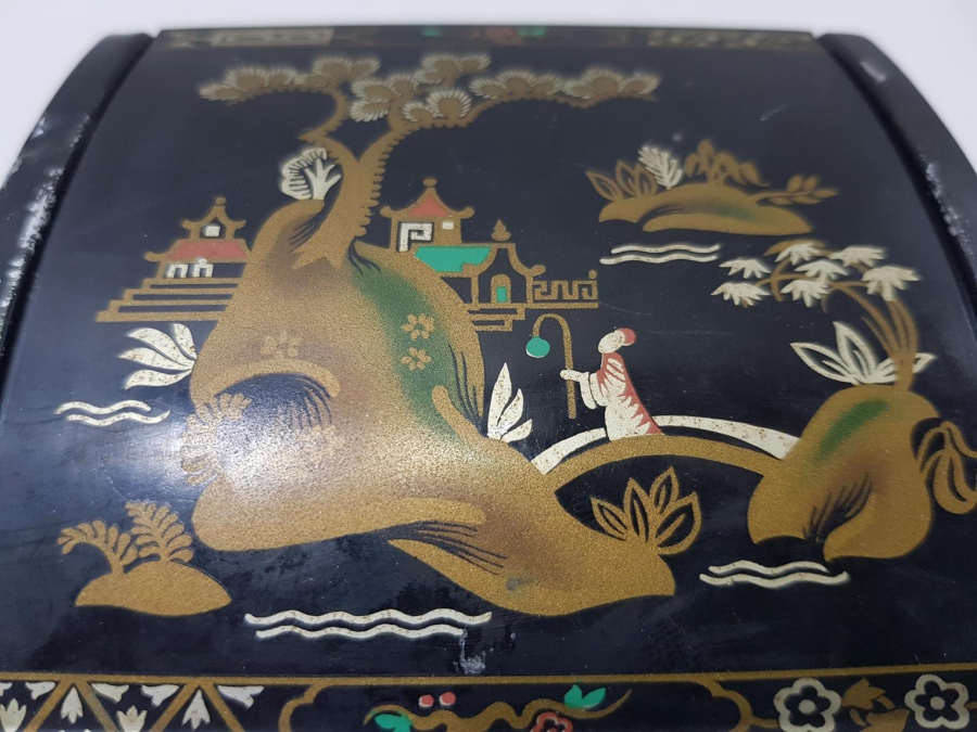 ANTİKA PAPİER MACHE KUTU