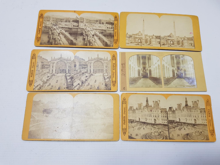 ANTİKA STEOROSKOP VE 6 ADET FOTOĞRAF