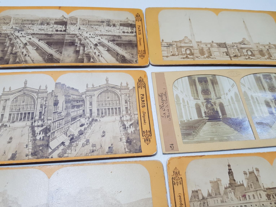 ANTİKA STEOROSKOP VE 6 ADET FOTOĞRAF