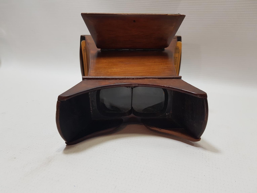 ANTİKA STEOROSKOP VE 6 ADET FOTOĞRAF