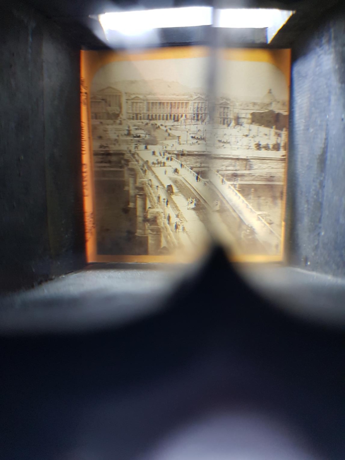 ANTİKA STEOROSKOP VE 6 ADET FOTOĞRAF