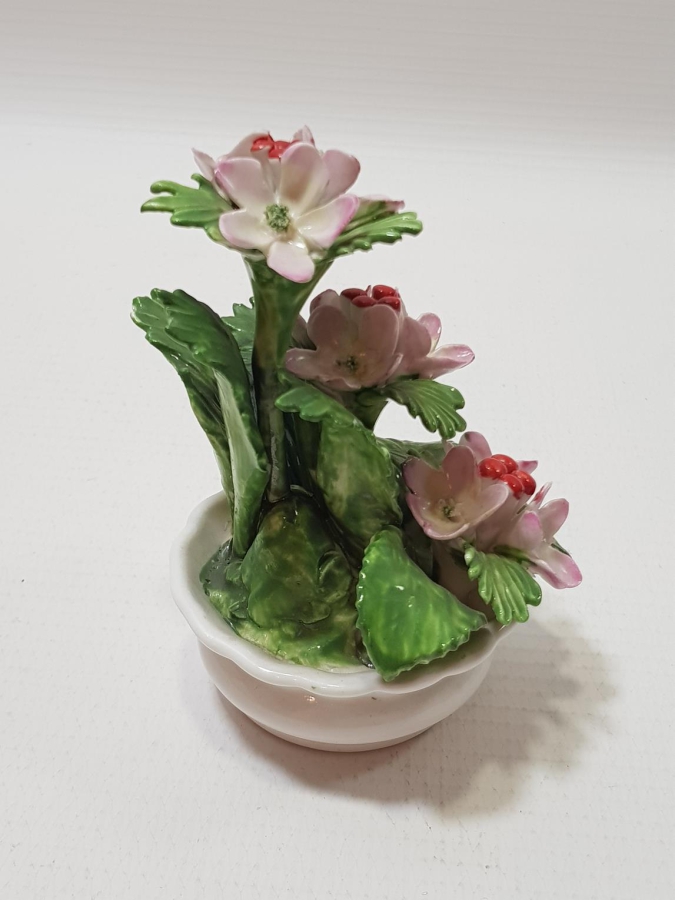 ANTİKA PORSELEN ÇİÇEK BİBLOSU