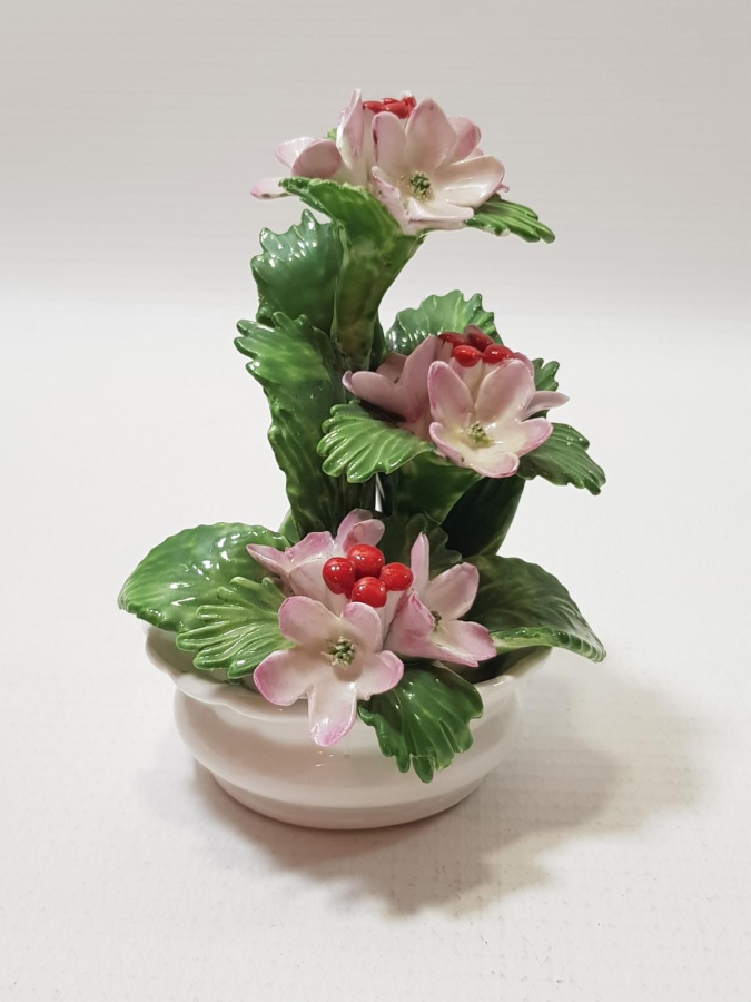 ANTİKA PORSELEN ÇİÇEK BİBLOSU