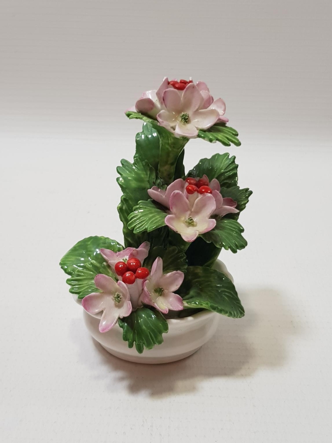 ANTİKA PORSELEN ÇİÇEK BİBLOSU