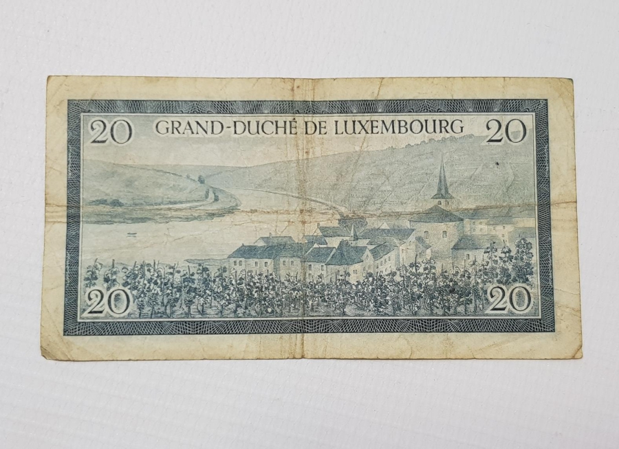 LÜKSEMBURG 20 FRANK KAĞIT PARA