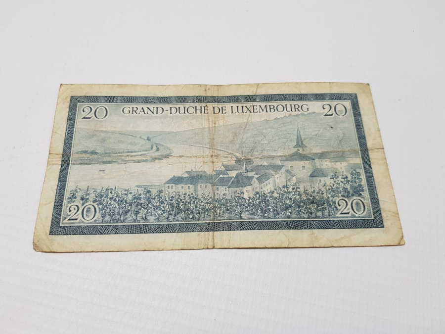 LÜKSEMBURG 20 FRANK KAĞIT PARA