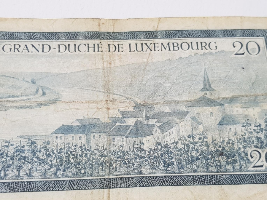 LÜKSEMBURG 20 FRANK KAĞIT PARA