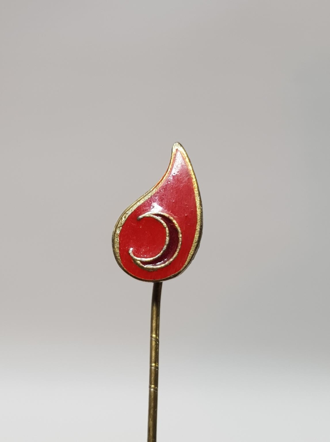 OSMANLI DÖNEMİ DAMLA FORMLU HİLAL-İ AHMER ROZETİ