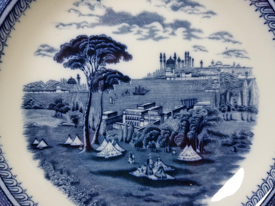 OSMANLI DÖNEMİ BYZANTIUM DAMGALI İSTANBUL GÖRSELLİ PORSELEN TABAK