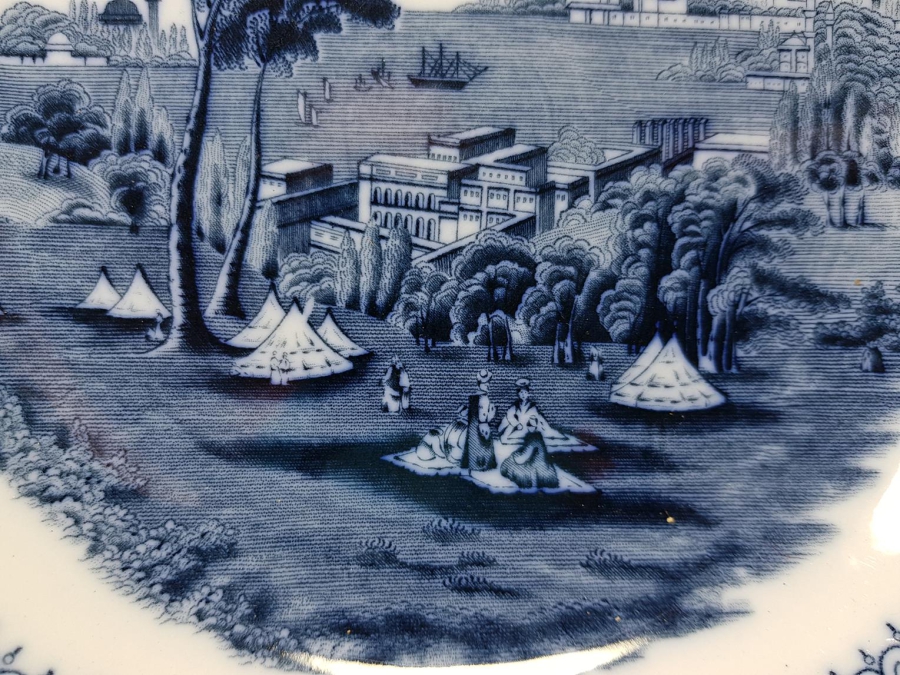 OSMANLI DÖNEMİ BYZANTIUM DAMGALI İSTANBUL GÖRSELLİ PORSELEN TABAK