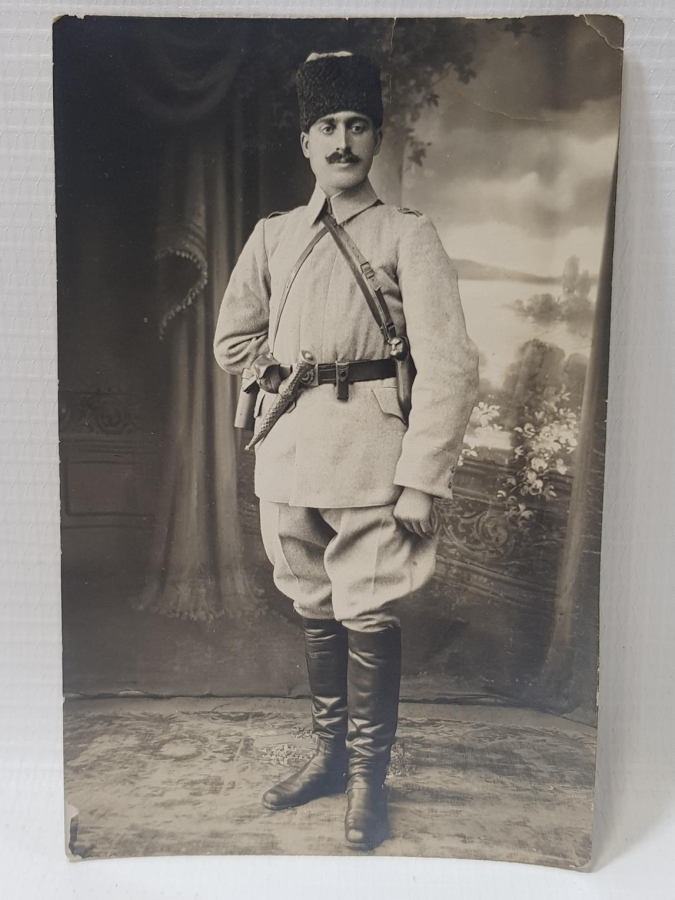 1. DÜNYA SAVAŞI ENVERİYE KAMALI KAFKAS İSLAM ORDUSU KUMANDANI FOTOĞRAFI