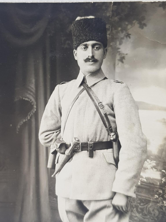 1. DÜNYA SAVAŞI ENVERİYE KAMALI KAFKAS İSLAM ORDUSU KUMANDANI FOTOĞRAFI