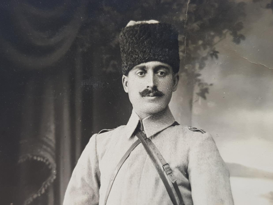 1. DÜNYA SAVAŞI ENVERİYE KAMALI KAFKAS İSLAM ORDUSU KUMANDANI FOTOĞRAFI