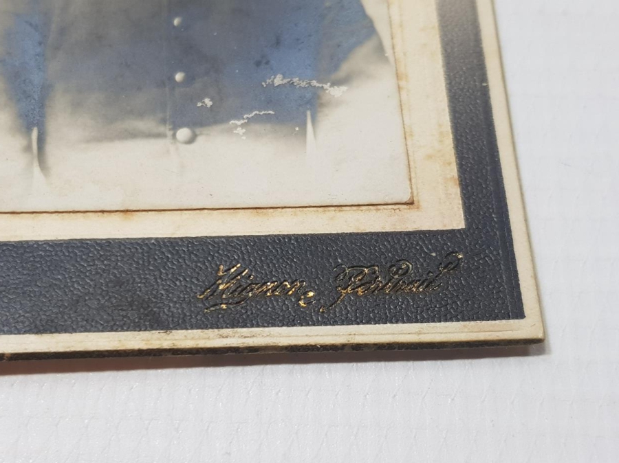 İSTİLYANİDİS FOTOĞRAFHANE DAMGALI OSMANLI SUBAY KABİN FOTOĞRAFI