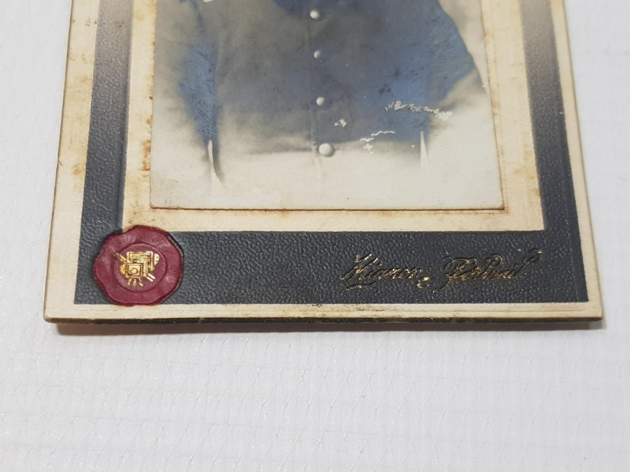 İSTİLYANİDİS FOTOĞRAFHANE DAMGALI OSMANLI SUBAY KABİN FOTOĞRAFI