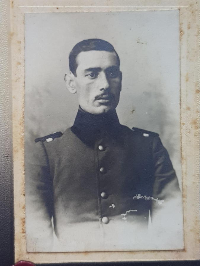 İSTİLYANİDİS FOTOĞRAFHANE DAMGALI OSMANLI SUBAY KABİN FOTOĞRAFI