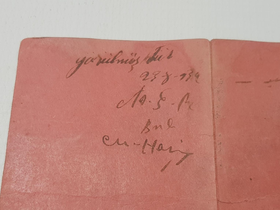 OSMANLICA ASKER TERHİS BELGESİ