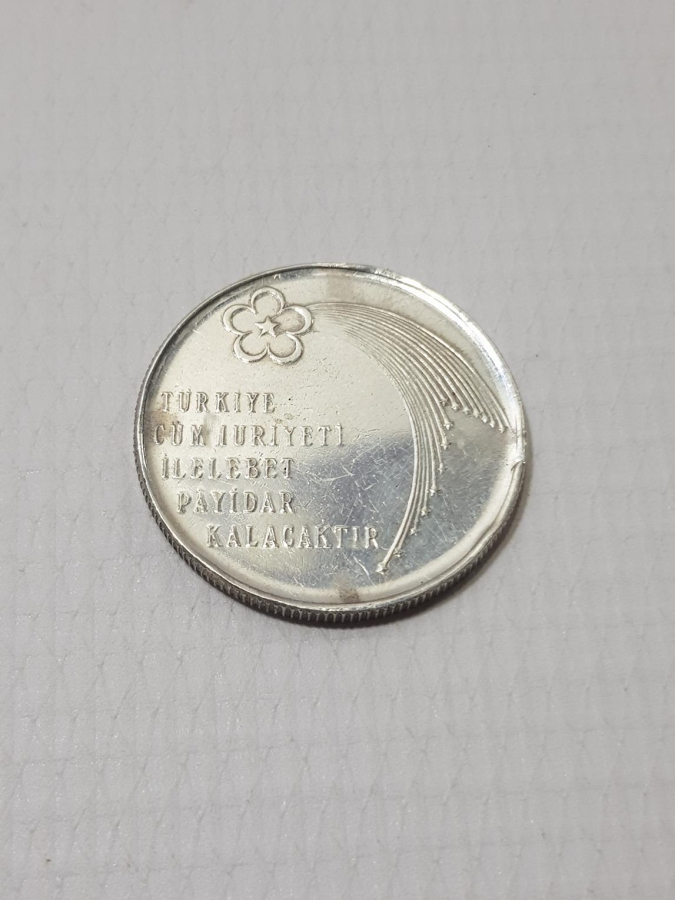 TÜRKİYE CUMHURİYET'İNİN 50. YILI GÜMÜŞ HATIRA 50 LİRA