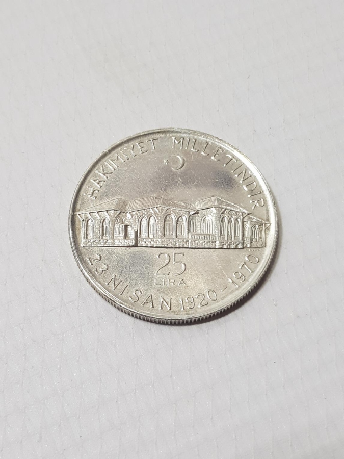 TBMM 50. YIL GÜMÜŞ 25 LİRA HATIRA PARA