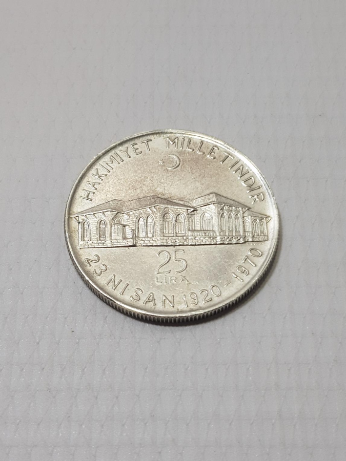 TBMM 50. YIL GÜMÜŞ 25 LİRA HATIRA PARA