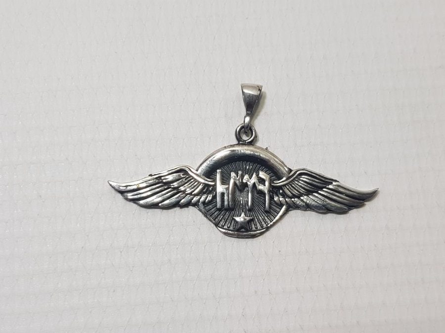 ESKİ RUNİK TÜRKÇE YAZILI GÜMÜŞ KOLYE UCU