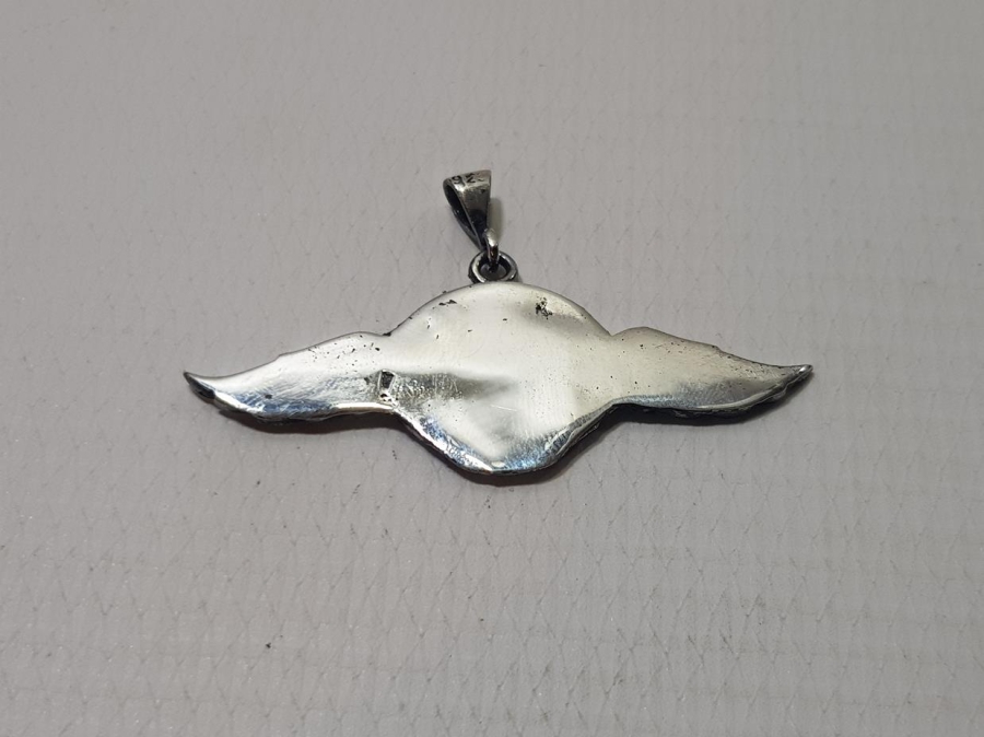 ESKİ RUNİK TÜRKÇE YAZILI GÜMÜŞ KOLYE UCU